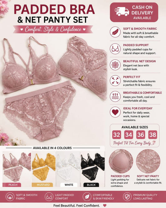 Padded Bra & Panty Set