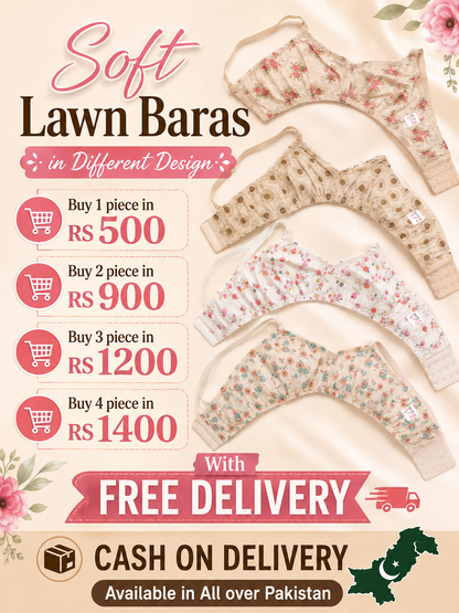 Pack of 4 Soft Lawn Baras