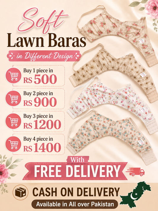 Pack of 4 Soft Lawn Baras