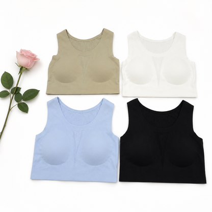 Seamless Wireless Light Padded Tank Bara Soft Stretch Full Coverage Crop Top